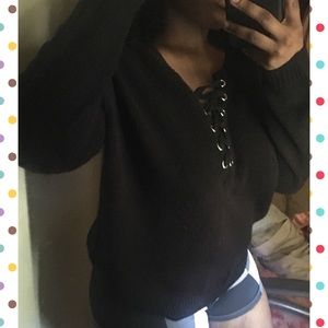 Lace Up Sweater💛final price💛